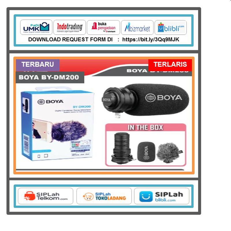 TJM-Boya BY-DM200 Digital Condenser Stereo Microphone For IOS-iphone-ipad