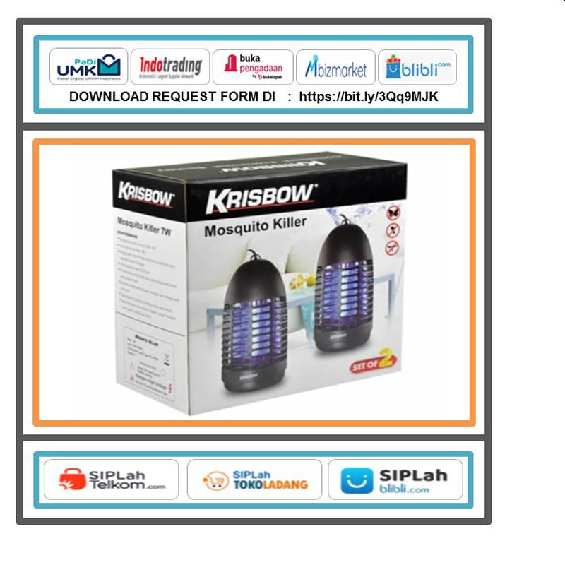 TJM-Krisbow Nyamuk-Mosquito-Insect-Serangga Killer Perangkap JS30 set 2 pcs