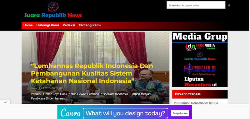 pemasangan banner dan berita