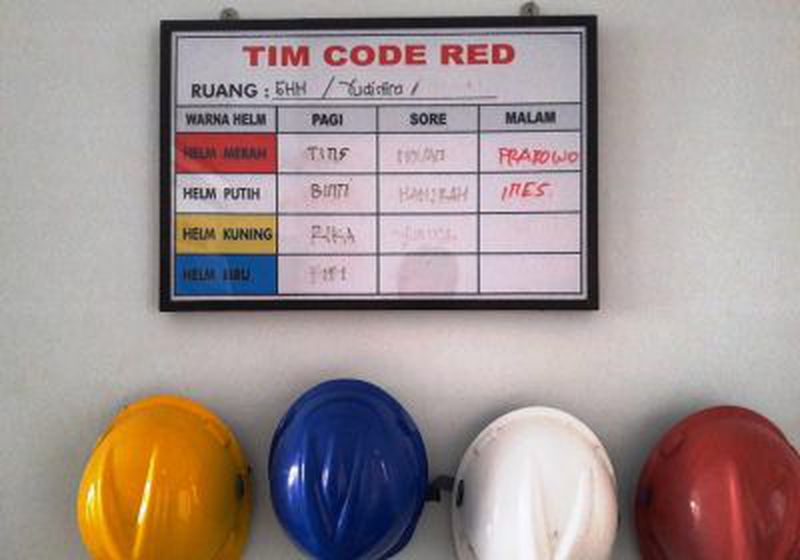 Papan + 4 Helm Red Code