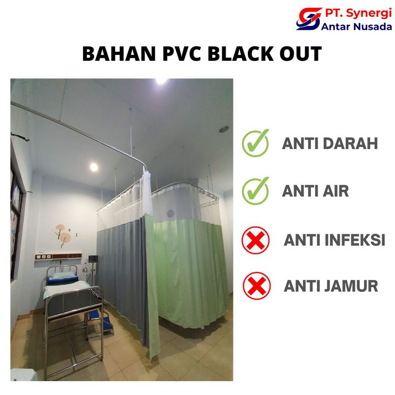 Gorden PVC Blackout Anti Darah dan Anti Air