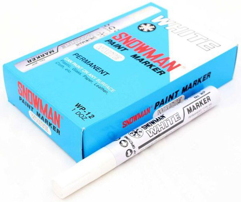 SNOWMAN PAINT MARKER WHITE