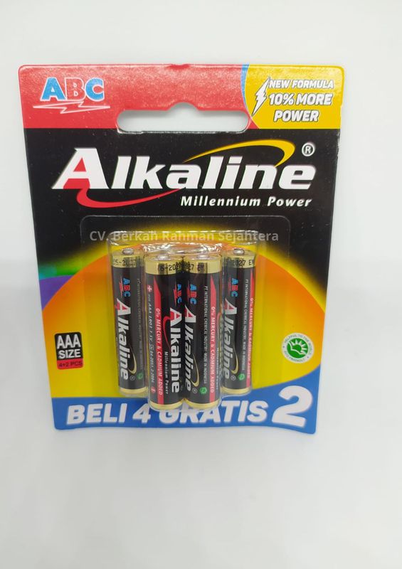 Batu baterai alkaline aaa isi 6
