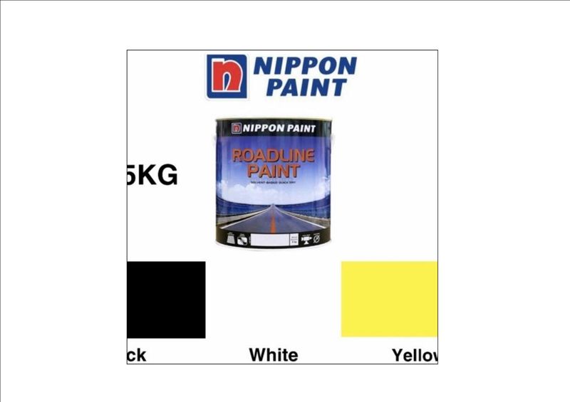 CAT MARKA JALAN NIPPON PAINT ROADLINE 5 KG (PUTIH,HITAM,KUNING)