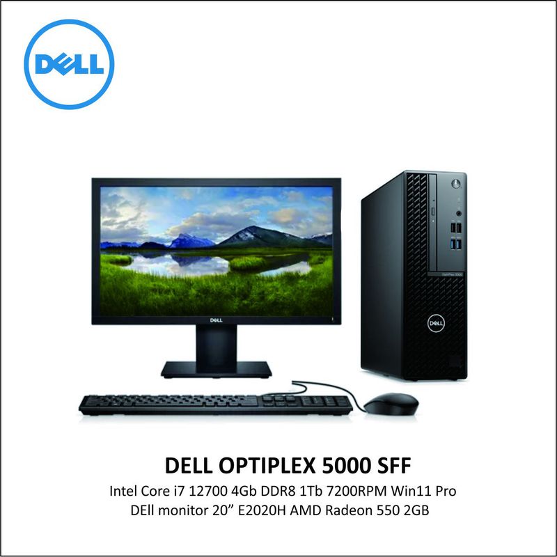 DELL Desktop PC optiplex 5000 SFF i7 12700 8gb 1tb AMD Radeon 550 2Gb