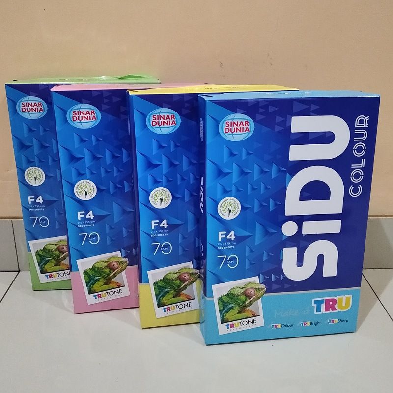 Kertas HVS F4 70 Gr SIDU Warna