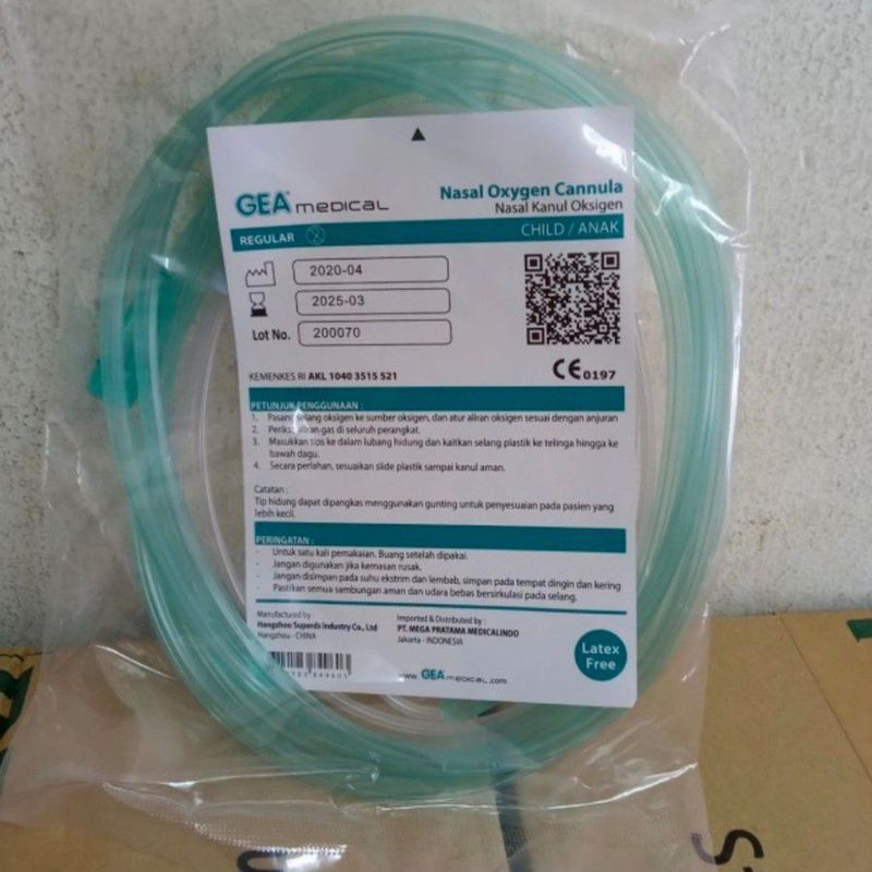 NASAL OXYGEN Cannula / Selang Oksigen GEA ANAK