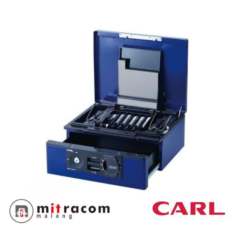 Carl Cash Box CB-D8660 (Two Way Open Type) - Navy Blue
