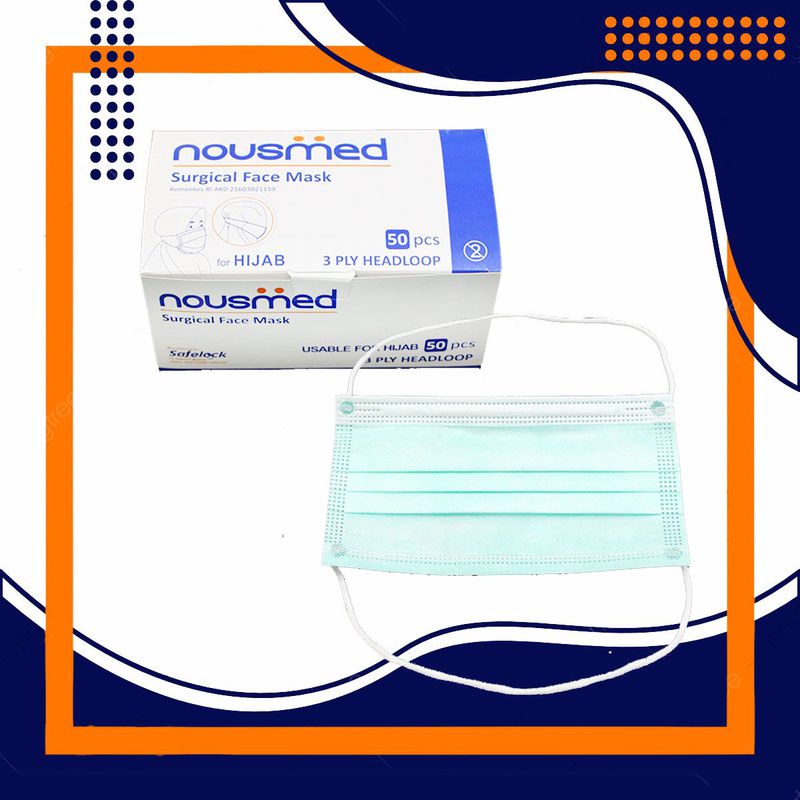 MASKER - SURGICAL FACE MASK HEADLOOP - NOUSMED SAFELOCK