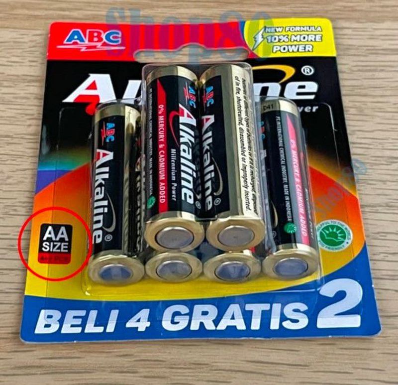 Baterai Abc Alkaline Aaa2 Isi 6