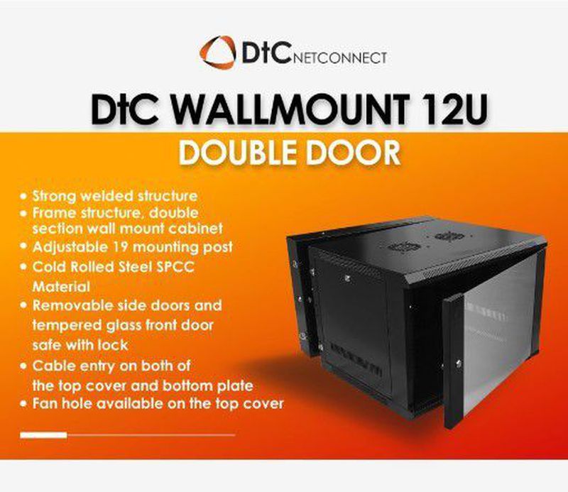 Wallmount Rack 12U Depth 600mm