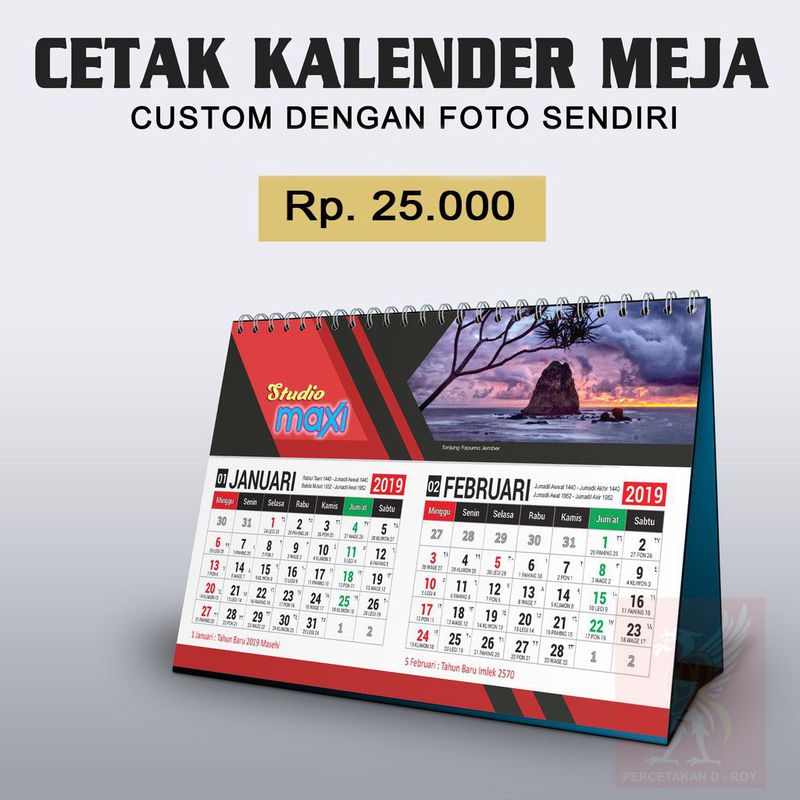 Kalender Duduk Meja