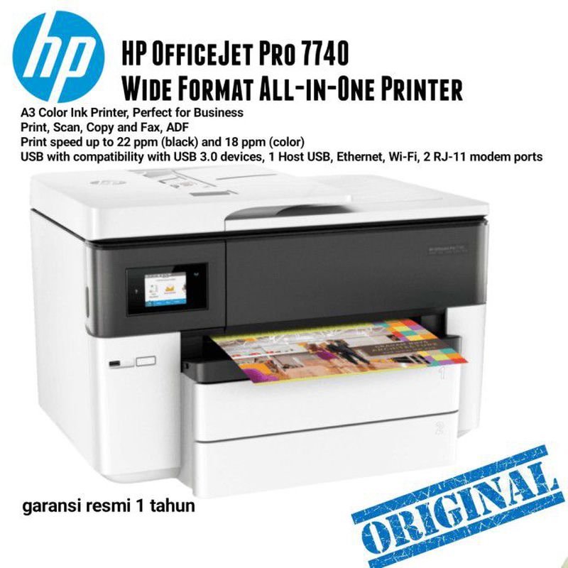 HP PRINTER OFFICEJET PRO 7740 A3 PRINT,SCAN,COPY,FAX,WIFI