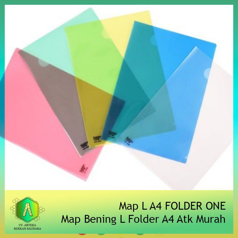 Map L A4 FOLDER ONE Map Bening L Folder A4 (1pak 12pcs)