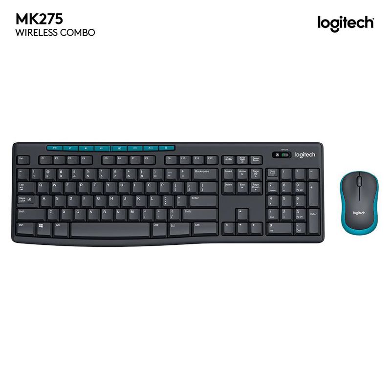 Logitech MK275 Combo Keyboard dan Mouse Wireless