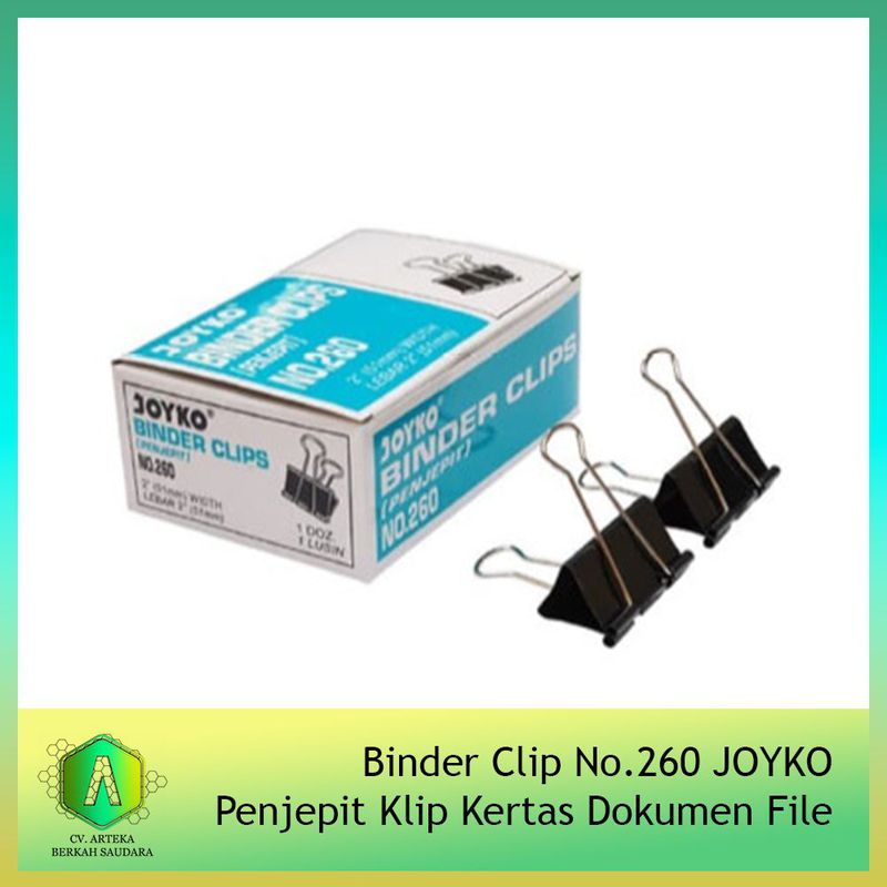 Binder Clip No.260 JOYKO / Penjepit Klip Kertas Dokumen File
