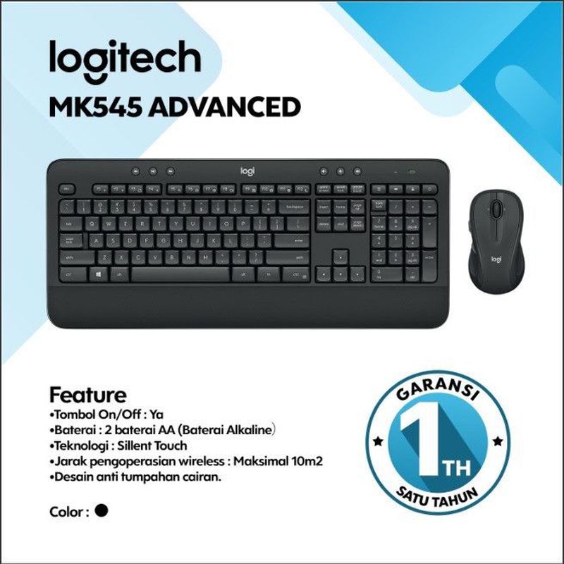 Logitech MK545 - MK 545 Advanced Wireless Combo Keyboard & Mouse