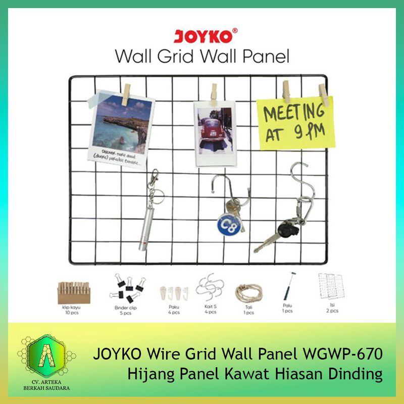 Joyko Wire Grid Wall Panel Wgwp Hijang Panel Kawat Hiasan Dinding