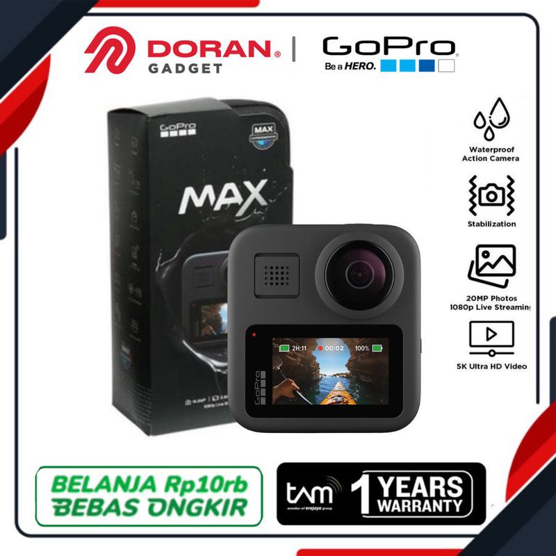 GoPro MAX 360 Action Camera Bundle - Original Garansi TAM 1th