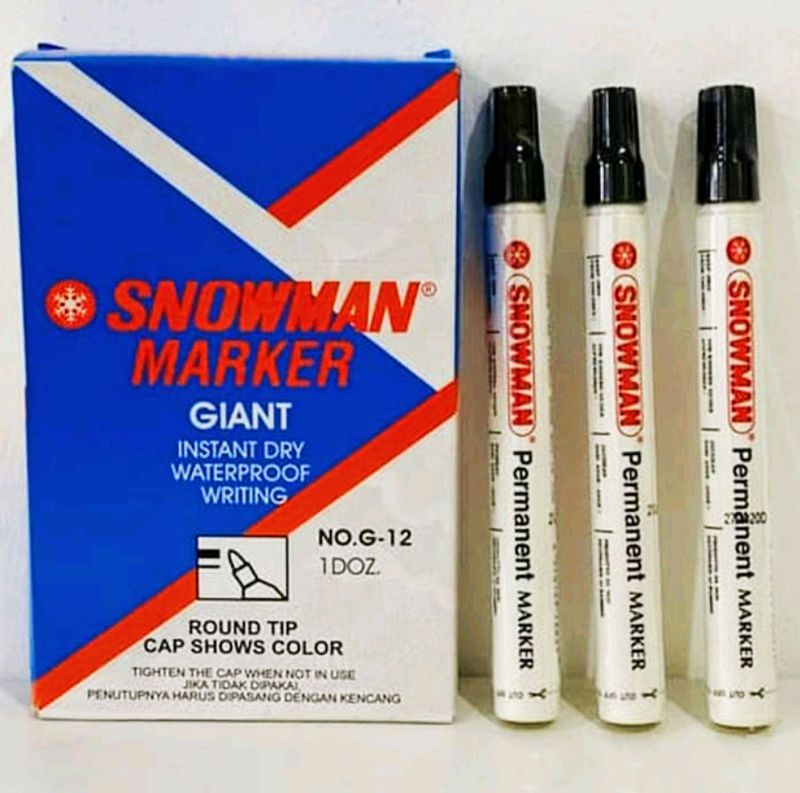 Spidol Snowman Permanent Marker G-12