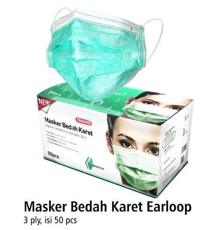 Masker Bedah 3ply Onemed Earloop