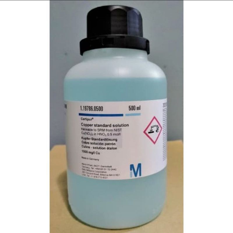 Copper Standard Solution 100ml, Merck 1.19786.0100