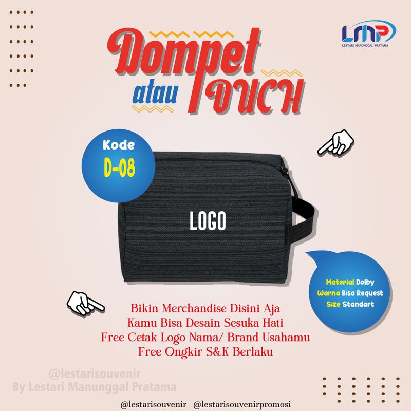 souvenir merchandise pouch atau dompet - 08 custom