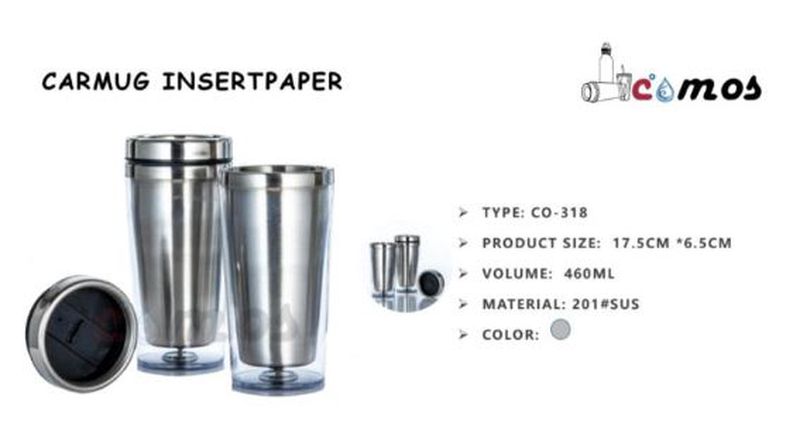 Car Mug Insert Paper Hot & Cool Type CO-318 Ukuran 460 ML