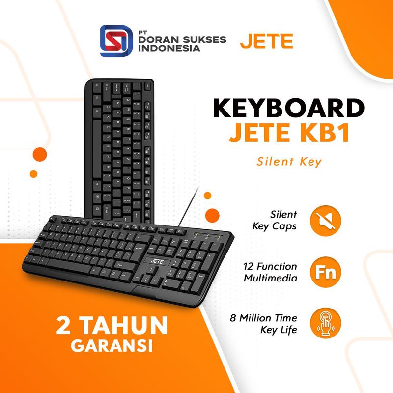Keyboard JETE KB1 Silent Key - Garansi 2 Tahun