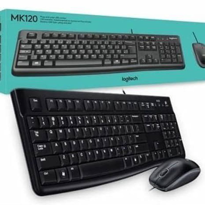 KEYBOARD MOUSE LOGITECH MK120 USB CABLE