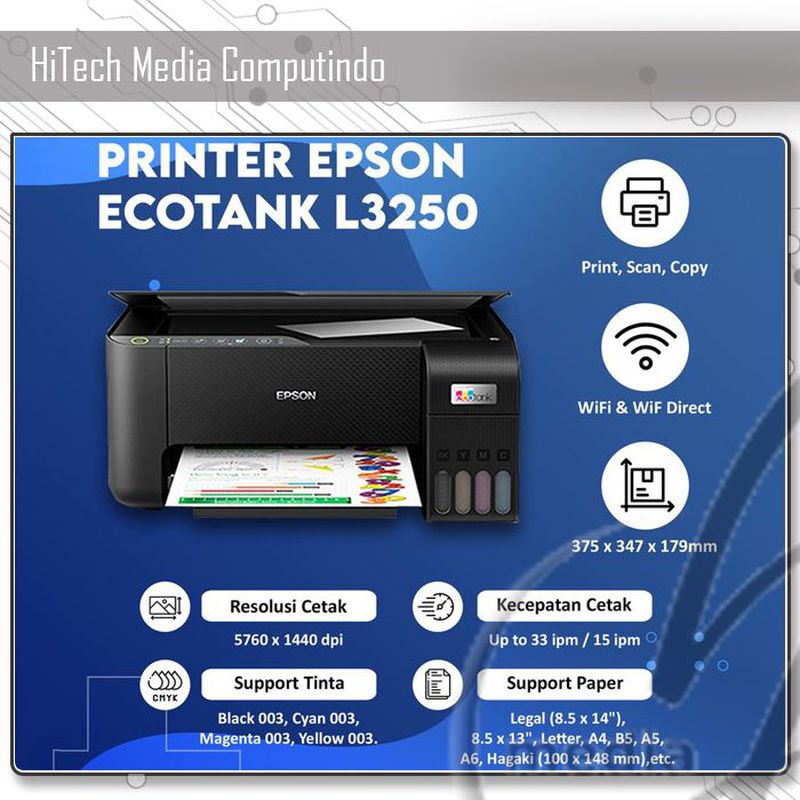 PRINTER EPSON L3250 Print Copy Scan WiFi