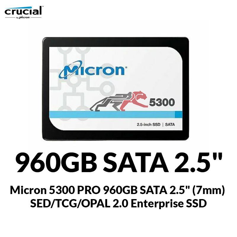 Micron 5300 PRO 960GB SATA 2.5" (7mm) SED/TCG/OPAL 2.0 Enterprise SSD ...