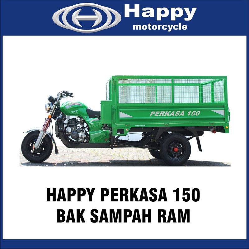 Motor Roda Tiga Happy Perkasa 150cc Radiator Bak Sampah Ram Vin 2023