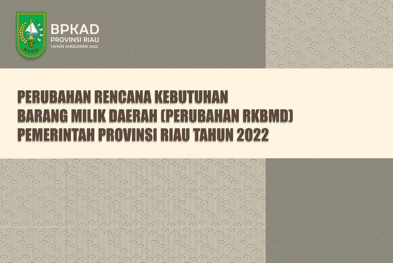 Cetak Buku Penetapan RKBMD (Perubahan RKBMD) Tahun 2022