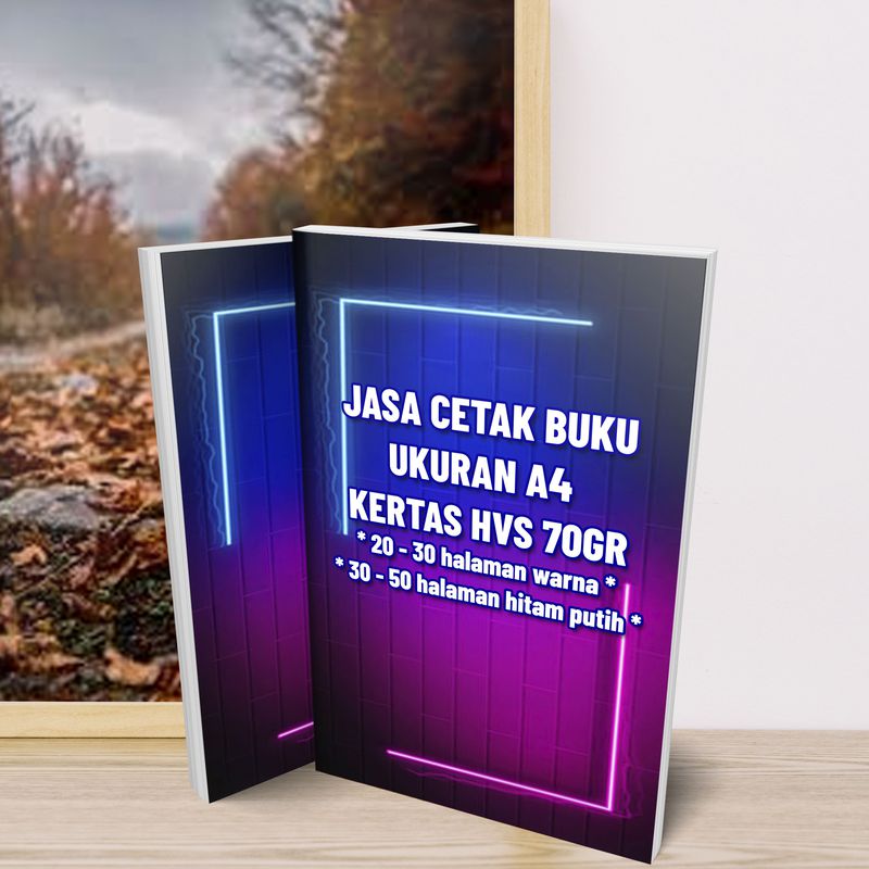 Jasa Cetak Buku A4 HVS 70gr (Custom A)