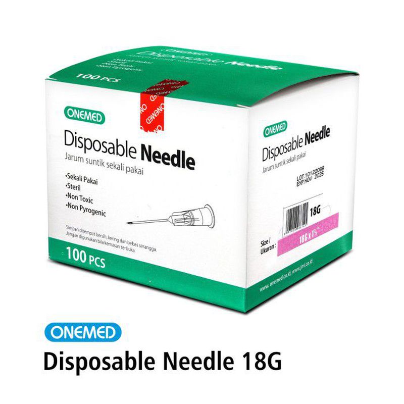 Needle Disposable 18G x 1 1/2 in