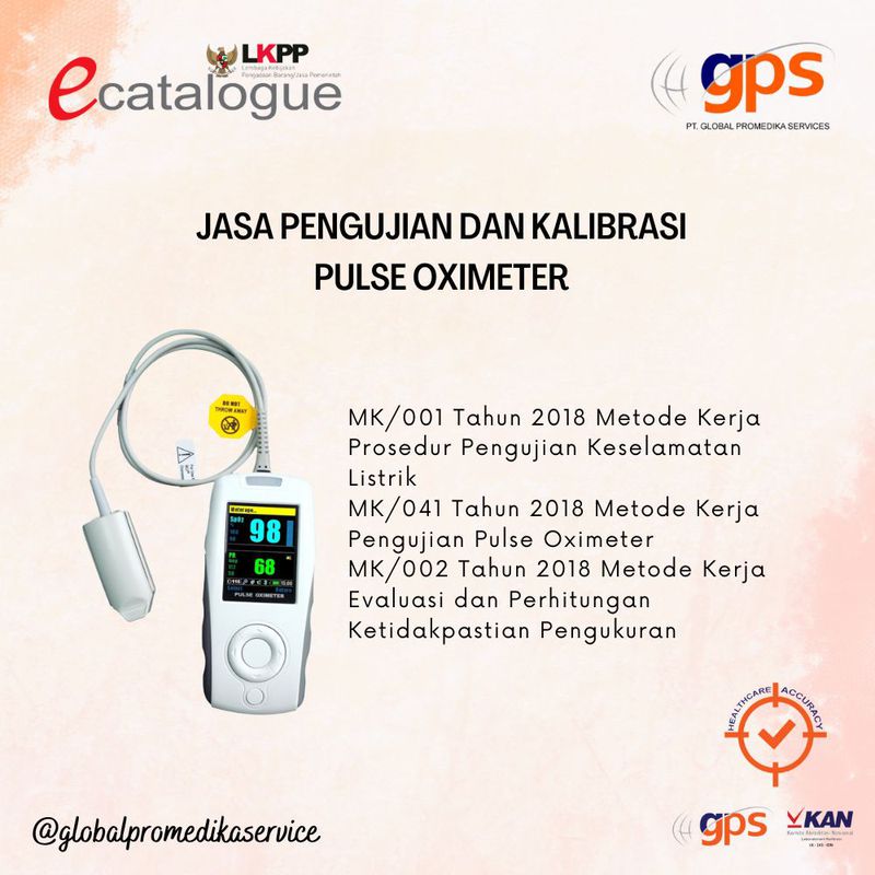 Jasa Pengujian dan/atau Kalibrasi Pulse Oxymeter / Satur Meter / Pulse ...