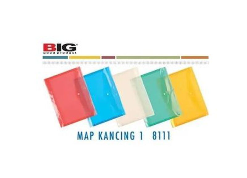 MAP KANCING PLASTIK FOLIO F4 MAP DOKUMEN DOCUMENT FILE BAG - Merah