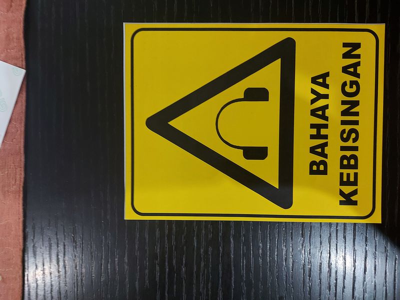 Stiker Rambu K3 - Bahaya Kebisingan (lembar)