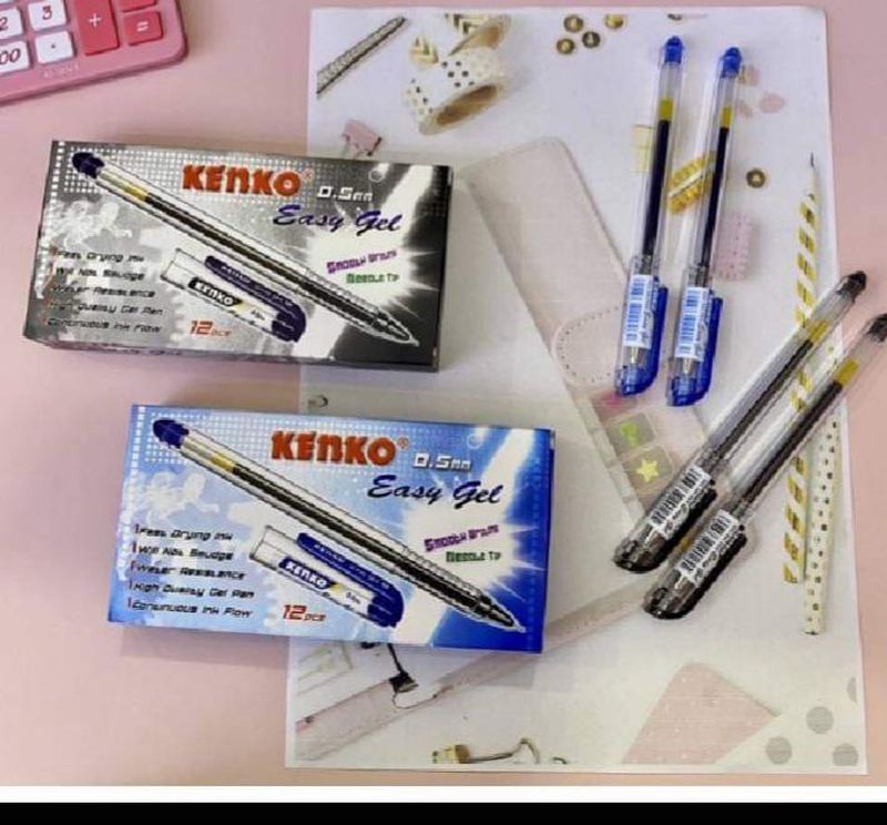 Ballpoint EASY GEL KENKO 0,5.Warna Hitam dan Biru