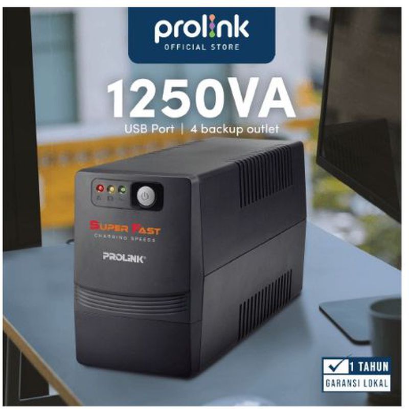 Prolink 1250VA Line Interactive UPS Super Fast Charging l USB Port l ...