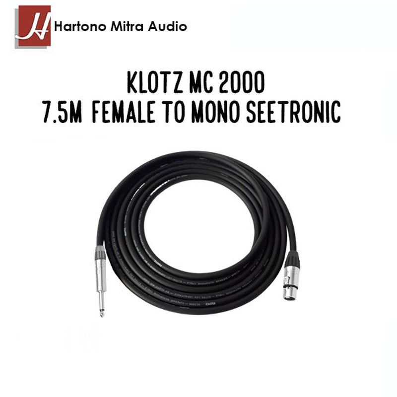 KLOTZ MC2000, 7.5M FEMALE TO MALE SEETRONIC