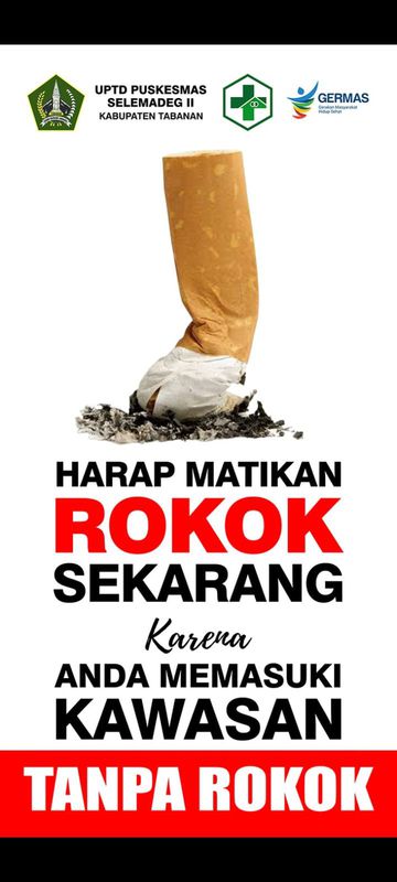 roll banner kawasan tanpa rokok (puskesmas kerambitan 1)