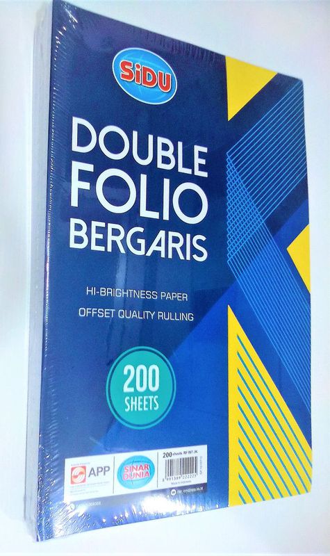 Kertas Folio Bergaris Isi 200