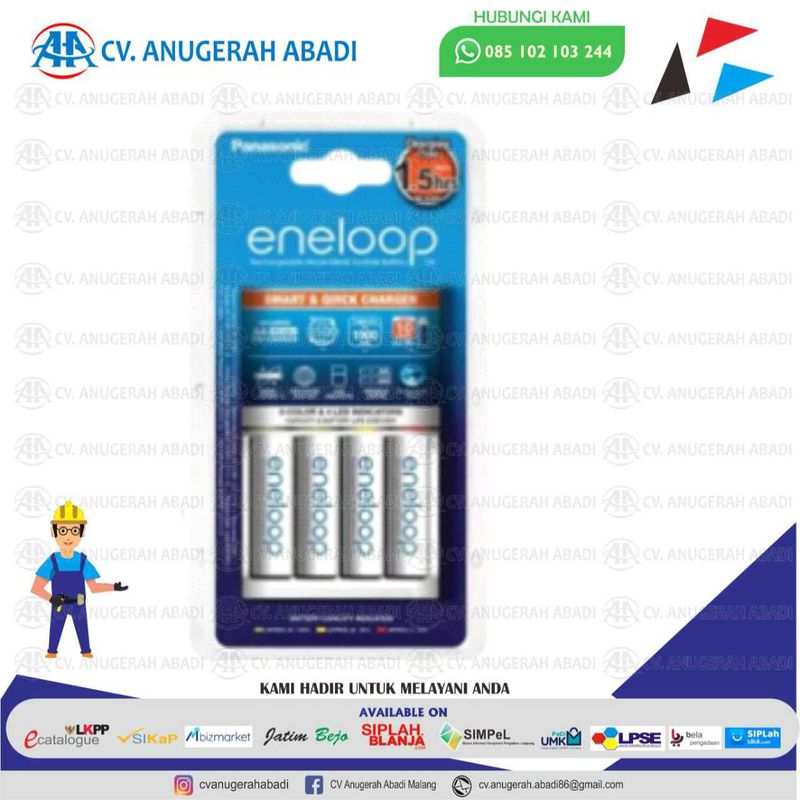 Panasonic Eneloop Quick Charger Baterai 4 Aa 1900mah