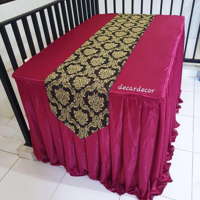 Sewa Meja prasmanan dan rempel uk 140 x 240