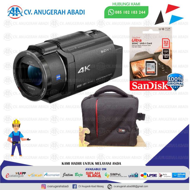 PAKET Sony Handycam FDRAX43A / Sony Handycam / Handycam 4K
