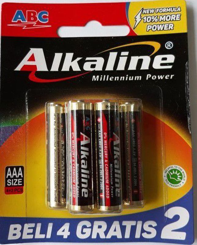 Battery / Baterai Alkaline AAA / A3 isi 6 pcs original