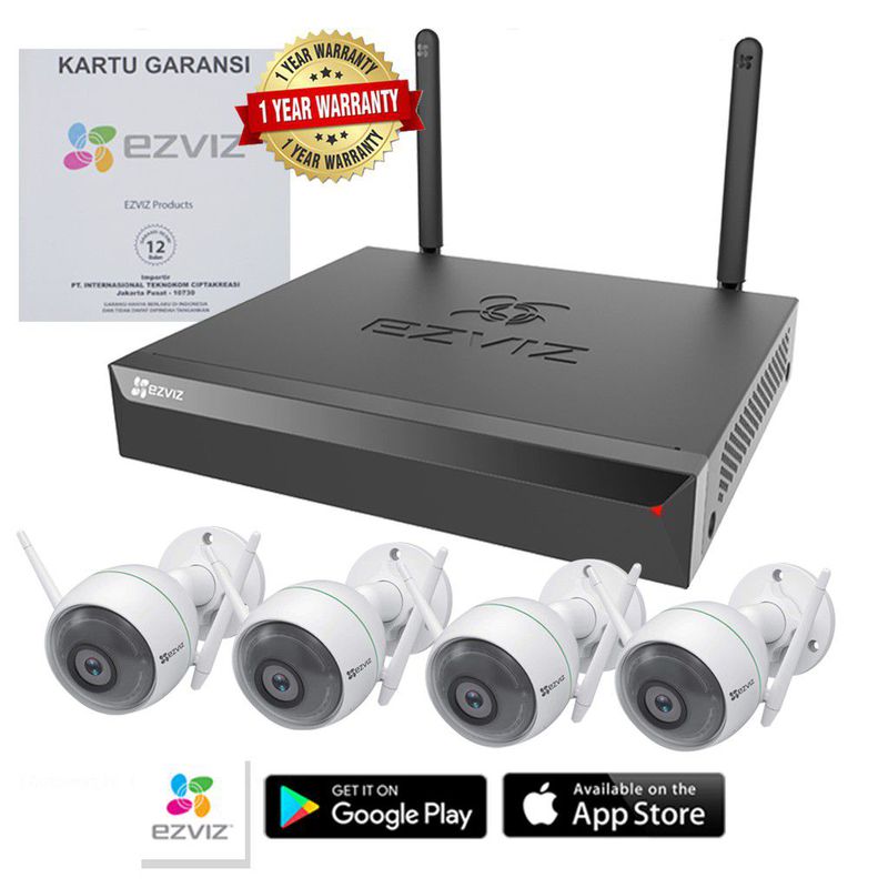 PAKET CCTV NVR EZVIZ 8 CHANNEL 4 CAMERA