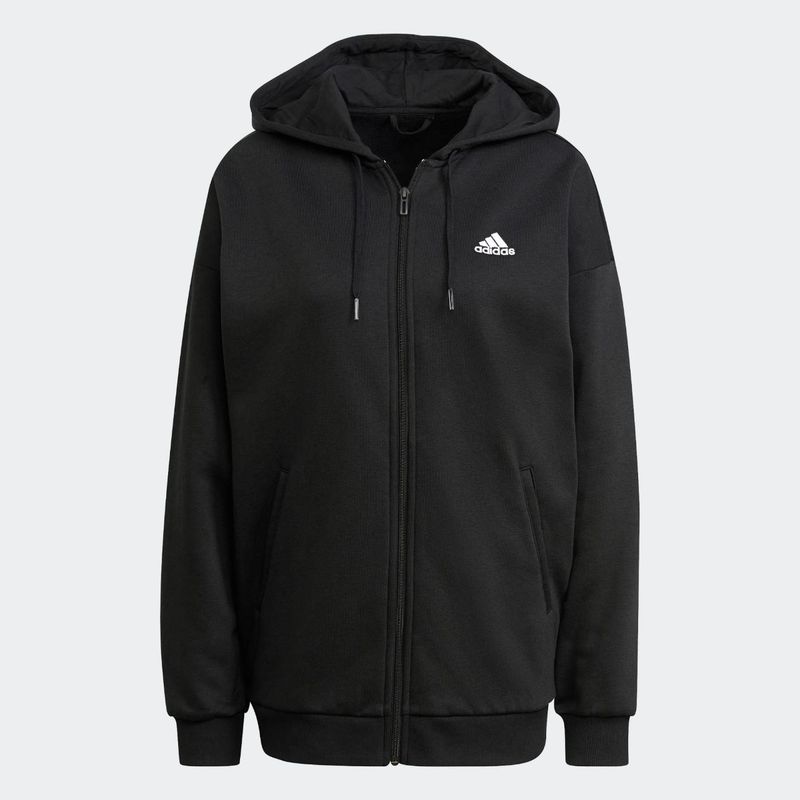 ESSENTIALS SMALL LOGO FULL-ZIP HOODIE - S